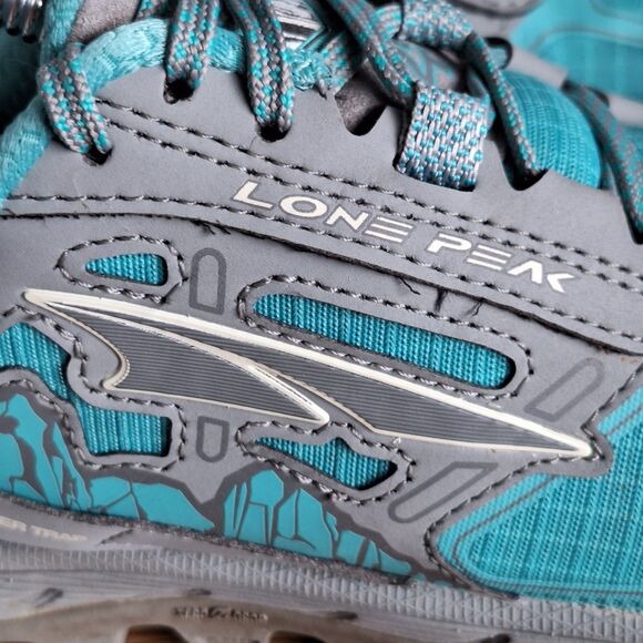 Altra Lone Peak 4 Trail Running Shoes Women 7 Teal Blue Gray Athletic Sneakers - Picture 9 of 12